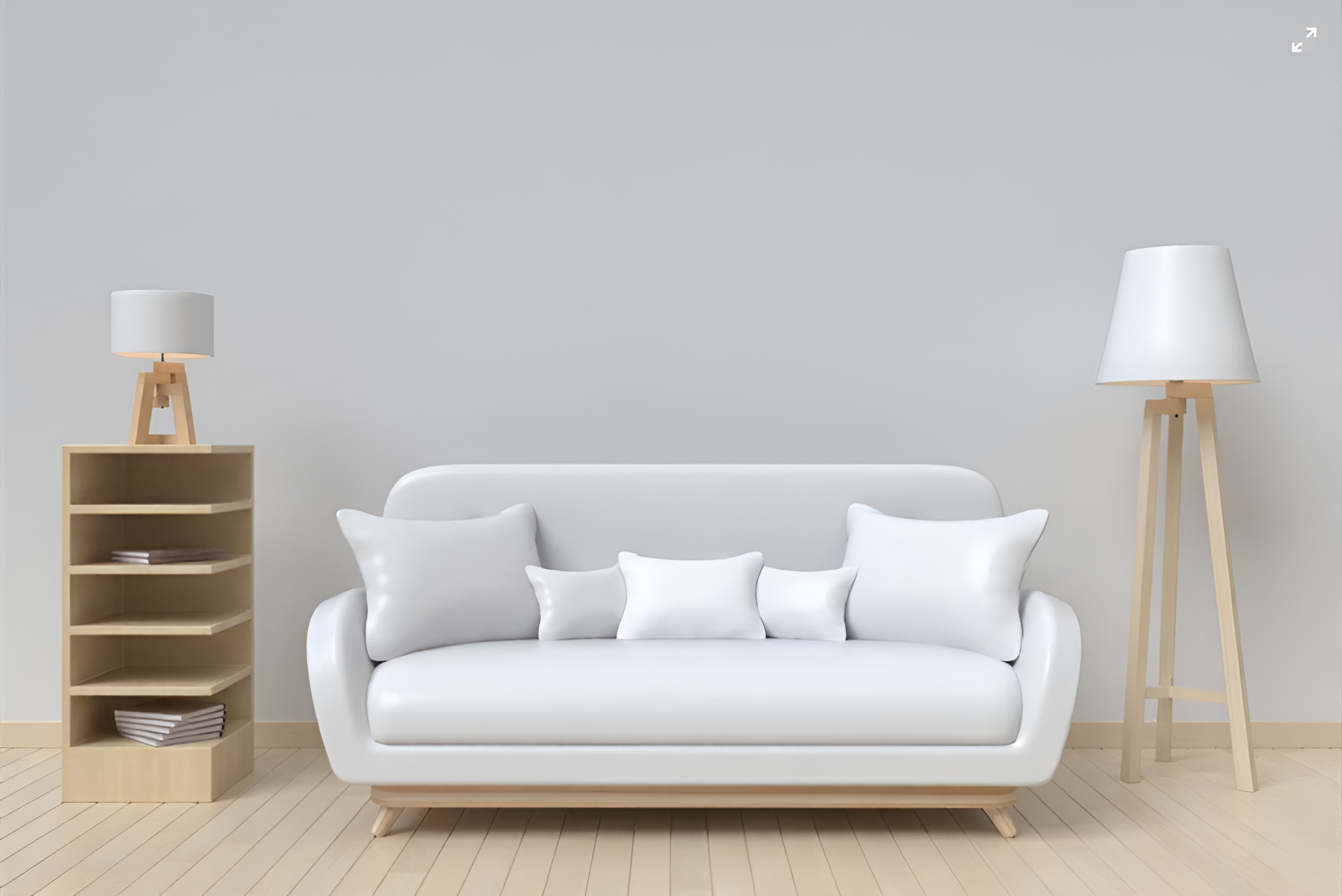 Bluewud Compact 1 Seater Sofa in Cloud White Colour